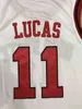 SJZL98 # 11 Jerry Lucas Ohio State Basketball Jersey Curtis Throwback Custom Retro Sports Fan Apparel Jersey