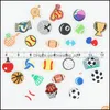 Shoe Parts Accessories Shoes 100Pcs/Lot Balls Foootball Charms Decorations Basketball Cartoon Pvc Croc Jibitz Buckle Boys Kids Party Gift