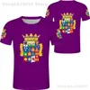Drapeau de Palencia T-shirt bricolage gratuit nom personnalisé numéro Espagne drapeaux provinciaux Castille-Leon T-shirt imprimé drapeau espagnol T-shirt 220702