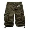 Cargo Shorts Men Summer Army Militaire Tactische Homme Casual Solid Multipocky Male Male plus Maat 220614