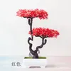 Flores decorativas grinaldas 20x27cm ji xiang shu pequenas árvores plantas artificiais Bonsai Home Garden Bedroom Decoração Fake Bonsai