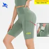 Dostosuj kobiety sportowe krótkie spodnie na siłownię rajstopy fitness Szybkie suche żeńskie legginsy Kompresyjne szorty jogi z bocznymi kieszeniami 220704
