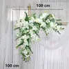 装飾的な花の花輪自家製ディーウェディングアーチステージ装飾人工花の壁シルクローズ牡丹植物デザインホリデーパーティー