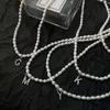 Ketten Süßwasserperlen Aphabet 26 Buchstaben Anhänger Halsketten für Frauen Zierliche Boho Edelstahl Zirkon Initial Halskette GirlChains