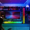 Novelty Lighting 32 LED App Control Voice-Activated Pickup Rhythm Light RGB Music Sound Ambient Lamp Colorful LED Strip Lights