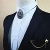 Bow wias eleganckie mężczyźni kobiety weselne business szyja bolo krawat krawat krawat kravat elastyczna opaska pan młody kryształowy stop dhinestone Bowtiebow ENK22