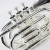 Professional Mini Bach TR6500 BB Trumpetta tascabile Strumento musicale placcato di alta qualit￠ con accessori casi 264U5284546