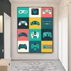 Paintings Video Game Controller Canvas Art Poster And Prints Gaming Room Wall Picture For Player Boy Decoration