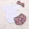 2 stks babymeisjes outfit kleding romper voor 0-18m kinderen zomer infantborn peuter jumpsuit bodysuit broek set 1008 e3