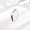 Haute qualité or rose acier inoxydable noir blanc coquille bague bijoux pour femmes cadeau