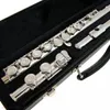 104 Flute C Tune Nickel Silver Plated 16 Closed Holes Strumento musicale professionale Con custodia