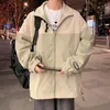 Herrenjacken College-Stil Leichte Jacke Männer Koreanischer Trend Streetwear Frühling Herbst Unisex Allgleiches Hip Hop Übergroße Lässige Reißverschluss-OutwearM