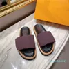 Fashion-Smooth Calfkin Women Sandals Sunset Flat Comfort Mules Padded Front Strap Slippers Easy-to-wear Style Slides Rubber Outsole S