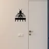 Honung Bee Key Rack Hanger Iron Art Wall Decor- 6 tum bred metallväggkonst