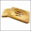 Bath Accessory Set Bathroom Accessories Home Garden Ll 1Pc Shower Soap Dish Sets Natural Bamboo Wood Bathr Ot9Lp