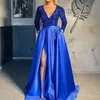 Lang sprankelend gala -prom jurken 2022 sexy zeemeermin van de schouder lange mouwen Afrikaanse dames zwart meisje pailletten prom