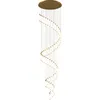 Villa escalier lampes suspendues moderne minimaliste rotatif Duplex étage longues lumières suspendues personnalité créative Hall lampes LED