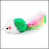 Colorf Cat Toys Lovely Mouse For Cats Dogs Funny Fun Playing Contain Catnip Pet Supplies Drop Delivery 2021 Home Garden Oq5If