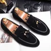 Designer Mens Leather Casual Shoes Formal Brogue Shoes for Men Tassel Loafers Large Size Comfortable Black Brown Moccasins 220727
