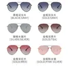 2022 تصميم العلامة التجارية نظارة شمسية للنساء مصممون جيد الجودة أزياء المعادن نظارات شمس كبيرة الحجم عتيقة أنثى الذكور UV400 Sunglass مع صندوق GUC0130