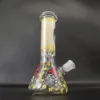 8 tum gul apa glas bong hookah rökning bubblor tobak vattenrör bong