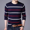 Pulls pour hommes Pull Hommes Marque Vêtements Automne Hiver Laine Col Rond Slim fit Pull Hommes Casual Rayé Pull Pull Hommes 220826