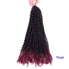 18 pulgadas Passion Twist Hair Water Wave Crochet para mujeres negras 22 root / Pcs Professional Passion Braids Extensiones de cabello trenzado LS06