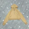 LU-01 Yoga Swefshirt Scuba Half zip Hoody في الهواء الطلق في أوقات الفراغات الجيم ملابس الصالة الرياضية للنساء قمم تجريب اللياقة البدنية فضفاضة سقيفة اليوغا تمرين