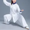 Ropa étnica blanca tai chi uniforme atuendo de wushu disfraces de rendimiento chino