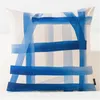 Taie d'oreiller Style nordique décoratif jeter taie d'oreiller bleu géométrique lombaire housse de coussin décoration pour canapé maison Cojines 45x45 220714