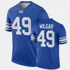 NCAA BYU Custom Brigham Young Cougars Jersey de football 1 Zach Wilson 39 Jake Oldroyd 12 Puka Nacua 25 Tyler Allgeier 3 Jaren Hall 18 Gunner Romney 16 Baylor Romney