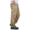 Overalls Cargo Hosen Männer Frühling Herbst Casual Multi Taschen Hosen Streetwear Armee Gerade Hosen Militärische Taktische 220325