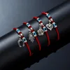 Bedelarmbanden Lucky Eye Blue Evil Charms Bracelet Red String Thread Touw paar vriendschap Vrouwen mannen Handmade wens sieraden Giftcharm