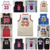 Retro Team 8 Scottie 33 Pippen Jersey 6 Patrick 33 Ewing Georgetown Hoyas Zwart Blauw Rood Wit Vintage Basketbal Jerseys 1992 Throwback Gestikt