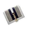 Portafoglio di design di alta qualità da donna, borsa a catena rossa e blu, scatola di distribuzione per borse per carte con portafoglio zero
