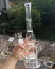 14-calowy Clear Glass Water Bong Hookh z recyklejką w oponach Perclator Filtr do palenia Palenie