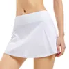 Esportes LuLu Shorts de fitness femininos saias plissadas anti luz ao ar livre secagem rápida saia de tênis respirável corrida treinamento de fitness curto roupas de ginástica