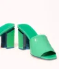 Moda-10A Orijinal Kalite Patent Buzağı Yüksek Topuk Sandalet Kutusu Ile Lüks Tasarımcı Terlik Moda