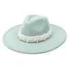 Chapeaux de luxe en perles pour femmes, 9.5cm, grand bord, cœur de pêche, haut Jazz Fedora, chapeaux de fête de mariage pour femmes, casquette d'église élégante