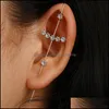 Altri orecchini gioielli moda scalatore piercing orecchio cartilagine clip su Cler gancio orecchino strass orecchini borchie Dhkfz
