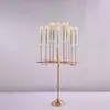 Party Decoration Heads Candlestick Wedding Table Center Flower Stand Glass Candle Holder Metal Road LeadParty