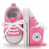 Baby Shoes Boy Girl Star Solid Sneaker Bawełna miękka przeciwpoślizgowa podeszła nowonarodzone niemowlę Pierwsze spacerowicze maluchowe buty na płótnie