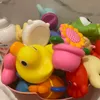 Jouets de bain pour bébé, jolis animaux mélangés, jouets d'eau de natation, flotteur en caoutchouc souple coloré, jouet de bain sonore pour cadeaux de bébé 220531