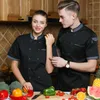 chef-kok shirt Koksjas Lange verstelbare mouw Heren Dames Unisex koksjas Restaurant el Kitchen Wear Ober Uniform 220727