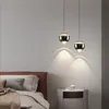 Deckenleuchten, Schlafzimmer-Nachttisch-Kronleuchter, modern, minimalistisch, verstellbar, sphärischer Touch-Schalter, Internet-Berühmtheit, Einzelkopf, lang, LiCeiling