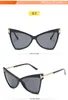 Solglasögon mode retro oval ram uv400 vintage kvinnor kvinnlig svart röd katt öga solglasögon märke designer glasögon spegel