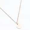 Simple petit disque mince chaîne collier tempérament clavicule chaîne simple collier sauvage collier accessoires en gros