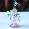 Mini Hookah -produkter 6 tum glas vattenrör med manlig glasskål tjock återvinnare hård bägare för rökning