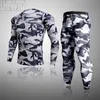 Intimo termico da uomo per uomo Abbigliamento mimetico termico maschile Mutandoni lunghi Collant Compressione invernale Quick Dry 220719