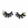 Färgad 25mm 3D Mink Eyelashes 39 stilar dramatiska fluffiga volym falsk ögonfranshöjdpunkt på slutet cosplay kostymer full strip las9869923